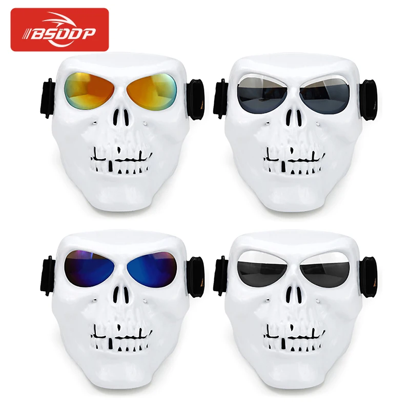 BSDDP Motorcycle Goggles Helmet Mask Outdoor Riding Motocross Skulls Windproof Wind Glasses Sandproof Goggle Kinight Equipment | Автомобили