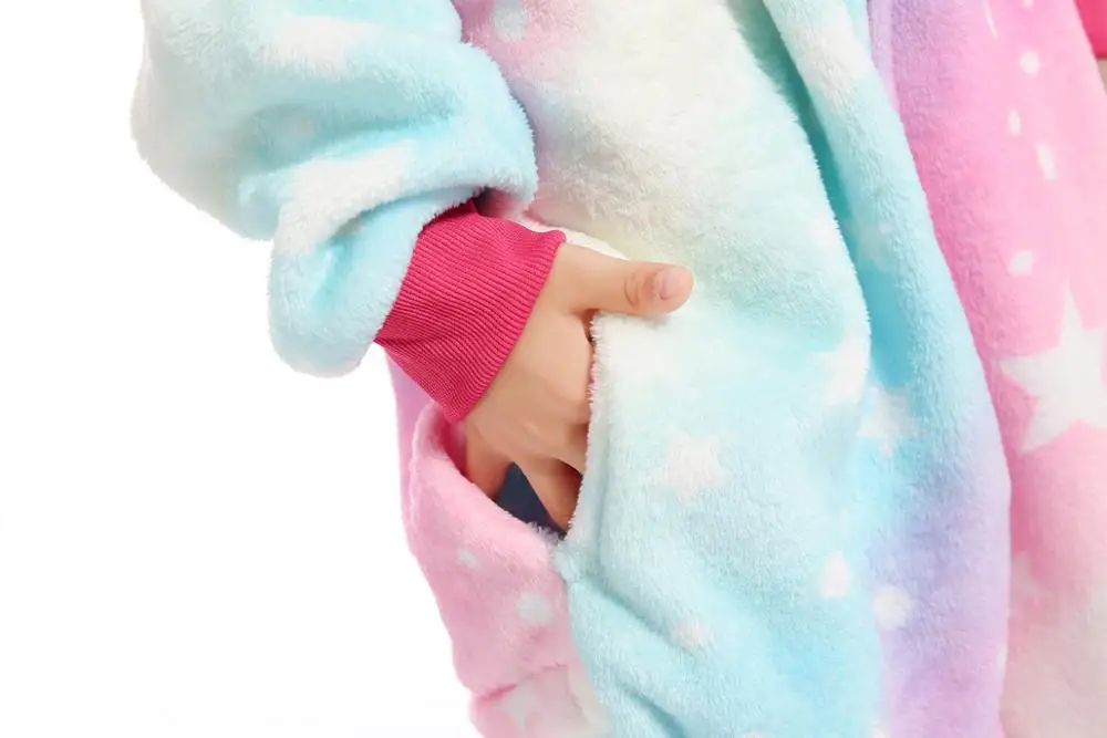 Детские зимние пижамы Kugurumi одежда для сна с животными фланелевая теплая детская