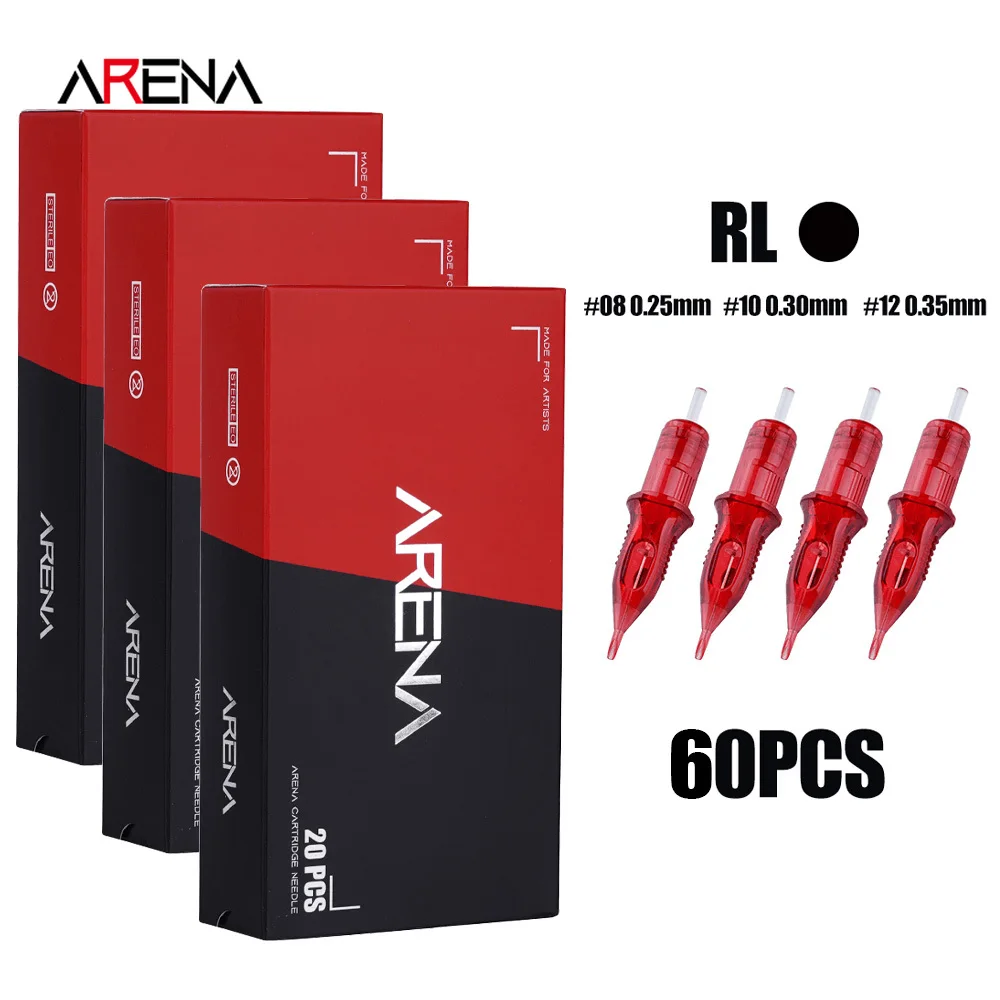 60PCS Round Liner Arenahawk Sterilized Tattoo Cartridge Needles SMP & PMU Micropigmentation Permanent Makeup Tattoo Supplies
60PCS Round Liner Arenahawk Sterilized Tattoo Cartridge Needles SMP & PMU Micropigmentation Permanent Makeup Tattoo Supplies