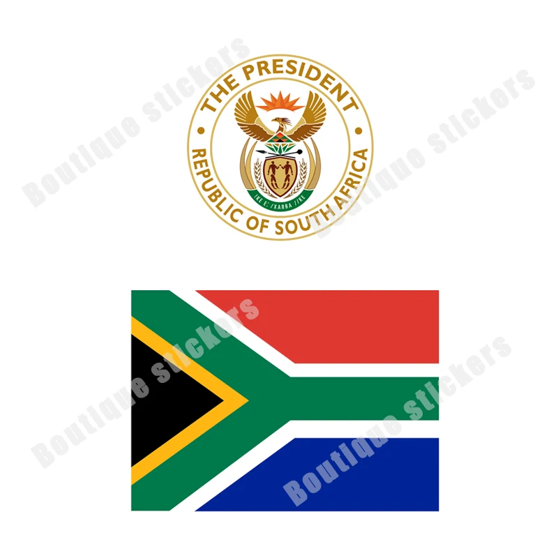 

South Africa Flag National Emblem Sticker PVC Vinyl Waterproof Sunscreen Car Decoration Motocross Racing Helmet Die Cut
