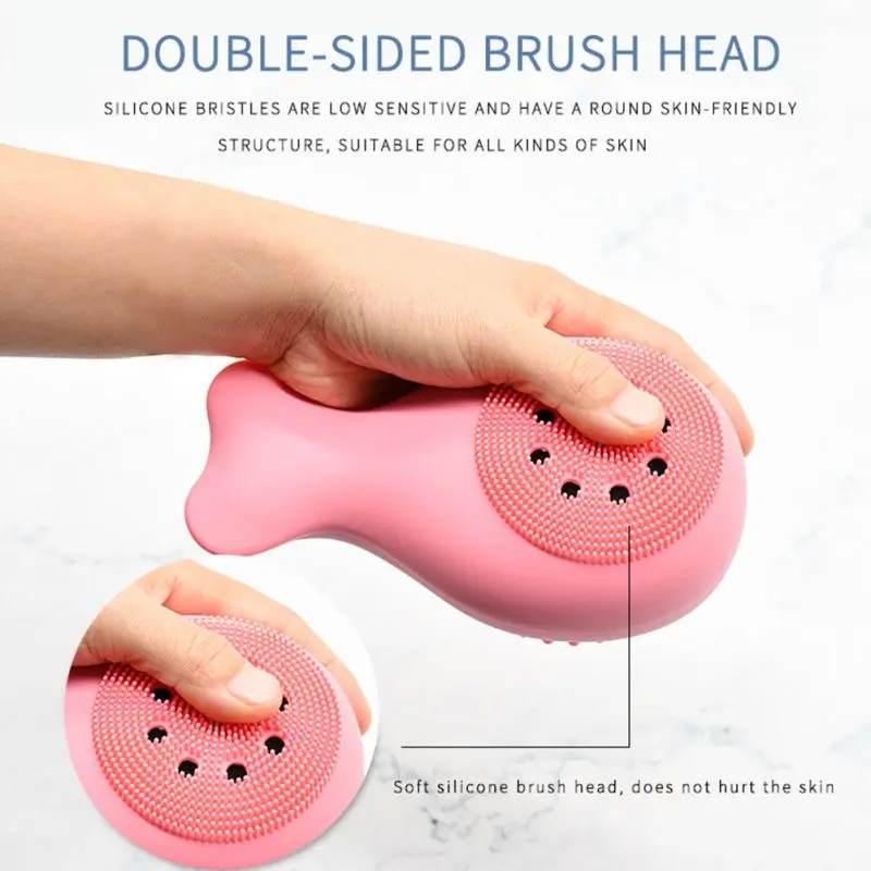 

USPS Shipping Bath Brush Whale Baby Bath Brush Silicone Universal Silica Gel Bath Household Massage Shampoo Brush USPS Shipping