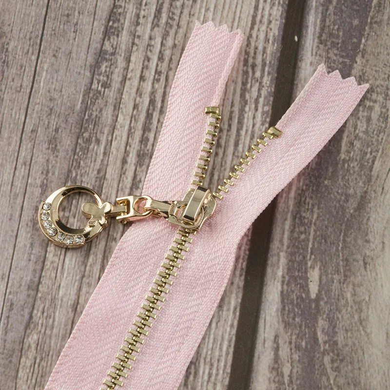 Pink GT Meetee, 3 шт., 11-25 см, 3#, металлическая молния, закрытый конец, золото, серебро, зуб, луна, тяга, молния, замок, сделай сам, сумка, одежда, Швейные аксессуары, ZA005 - Цвет: Pink GT
