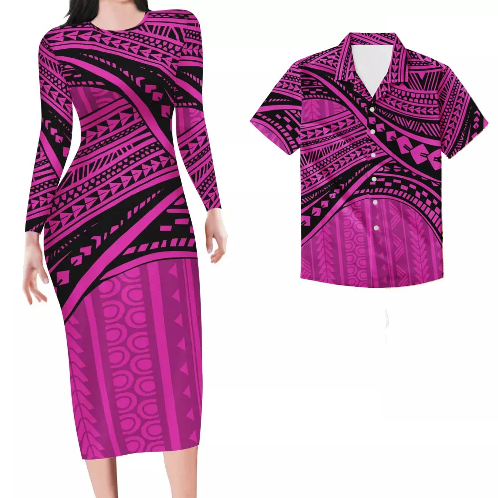 

Женское платье-карандаш с длинным рукавом, пуговицами и принтом