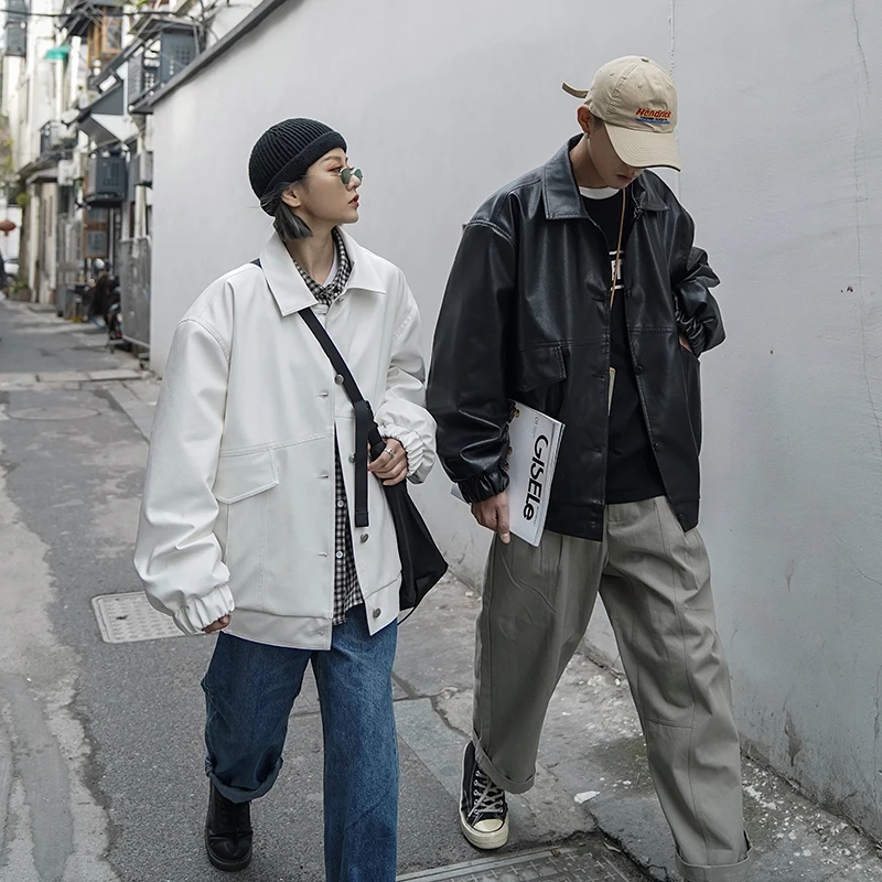 Новинка весна-осень 2020 Молодежная популярная парная однотонная свободная