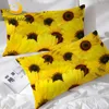 BlessLiving Flowers Pillowcase Sunflower Blossoms Pillow Case 3D Print Bedding Nature Pillowcase Cover 2-Piece Kussensloop 1