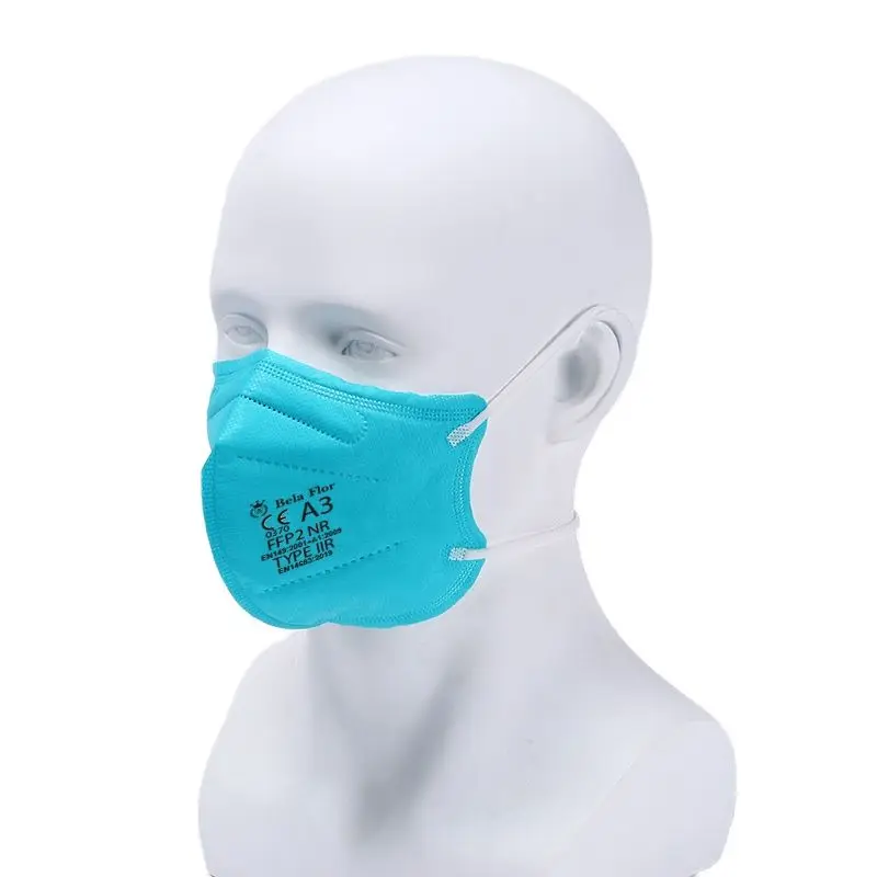 

Blue Folding Butterfly FFP2 Face Mask Non-woven Fabric Anti-Fog Headband Health Care Breathable Mouth Masks Fast Shipping