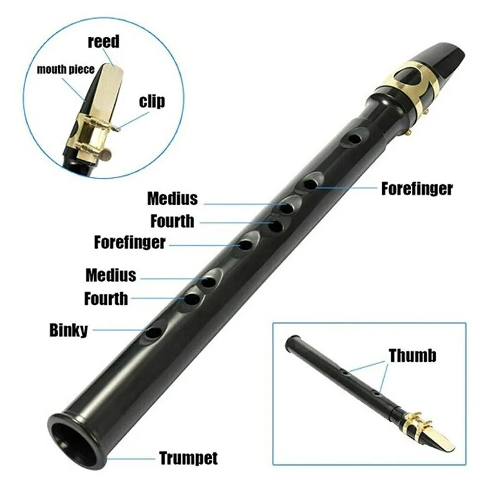Карманный мини-саксофон Sax C-Key маленький с сумкой деревянный ветровой инструмент