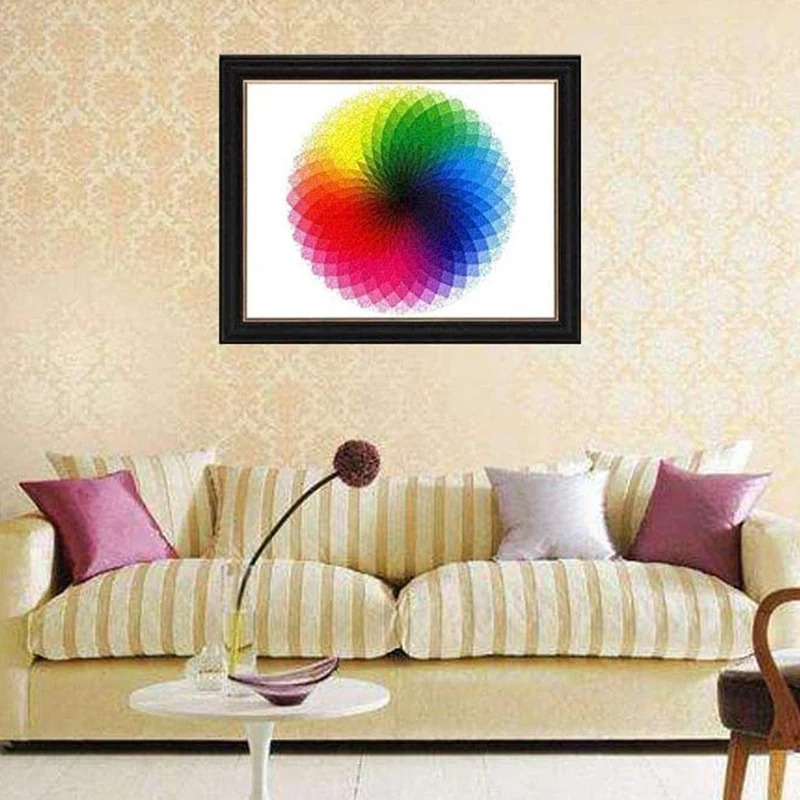 

1 Set of 1000 Adults and Teenagers Circular Puzzle Decompression Educational Toys Thousand-Color Rainbow Airplane Puzzle