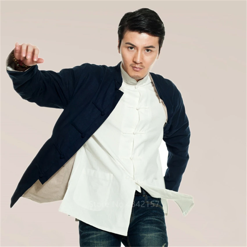 Костюм Тан из хлопка и льна винтажная Двусторонняя одежда топ традиционная