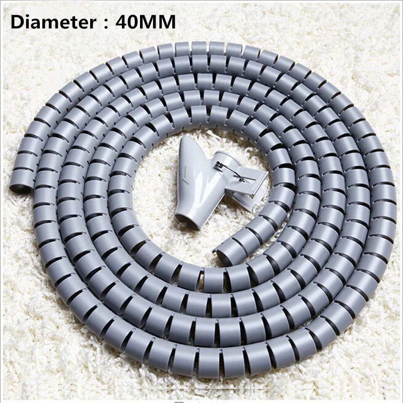 Держатель кабеля 40 мм Длина органайзера гибкий спиральный Кабельный органайзер