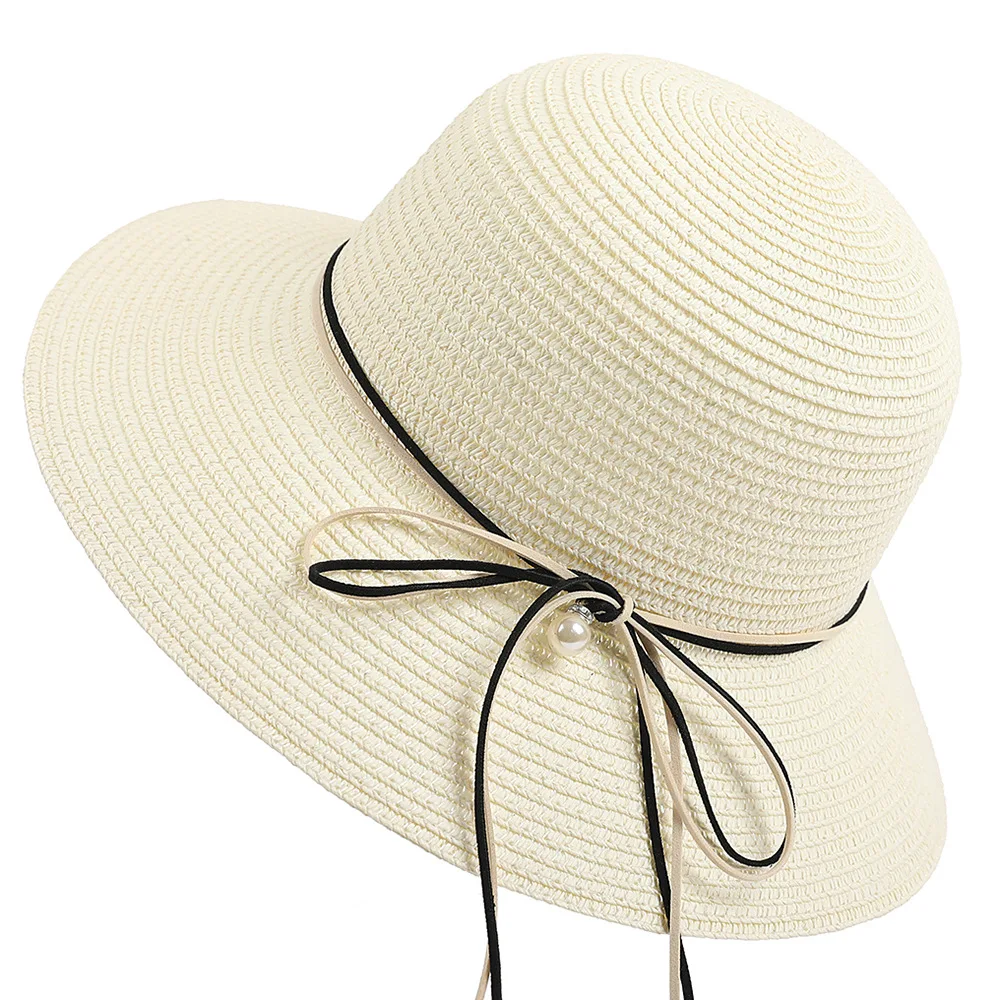

Basin hat Korean sunshade straw hat sunblock fisherman hat collapsible beach hat ladies summer cross border spot