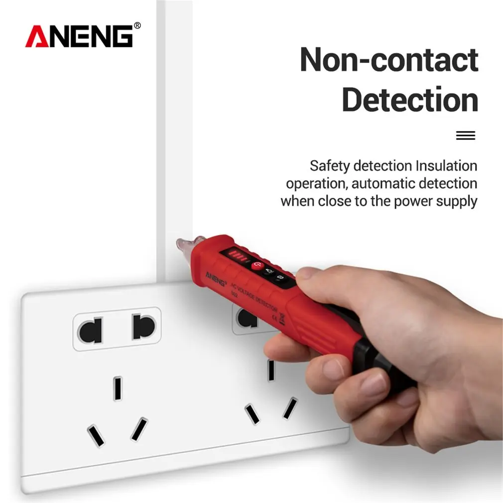 

ANENG VD802 Non-Contact AC Voltage Electric Tester Pen Induction Test Pencil With LED Light Electric Detectors Tester 12~1000V