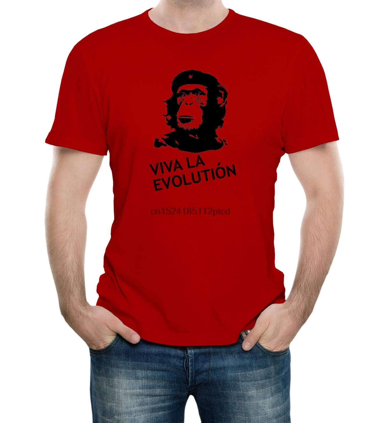 

Viva La Evolution Monkey Funny Darwin T-Shirt Soft Cotton