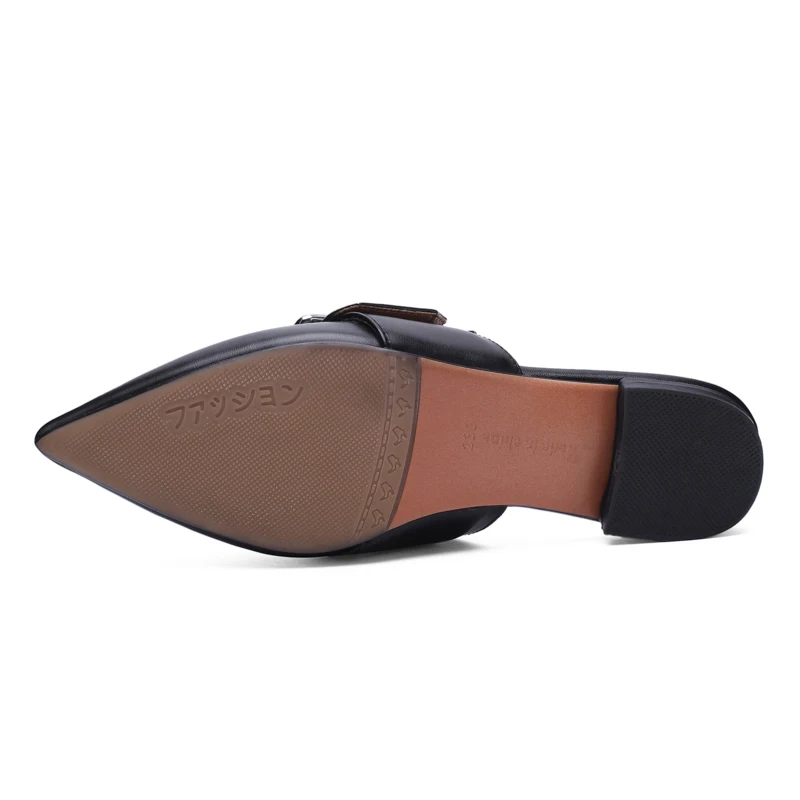 Женские уличные тапочки из натуральной коровьей кожи Сезон весна Модная женская