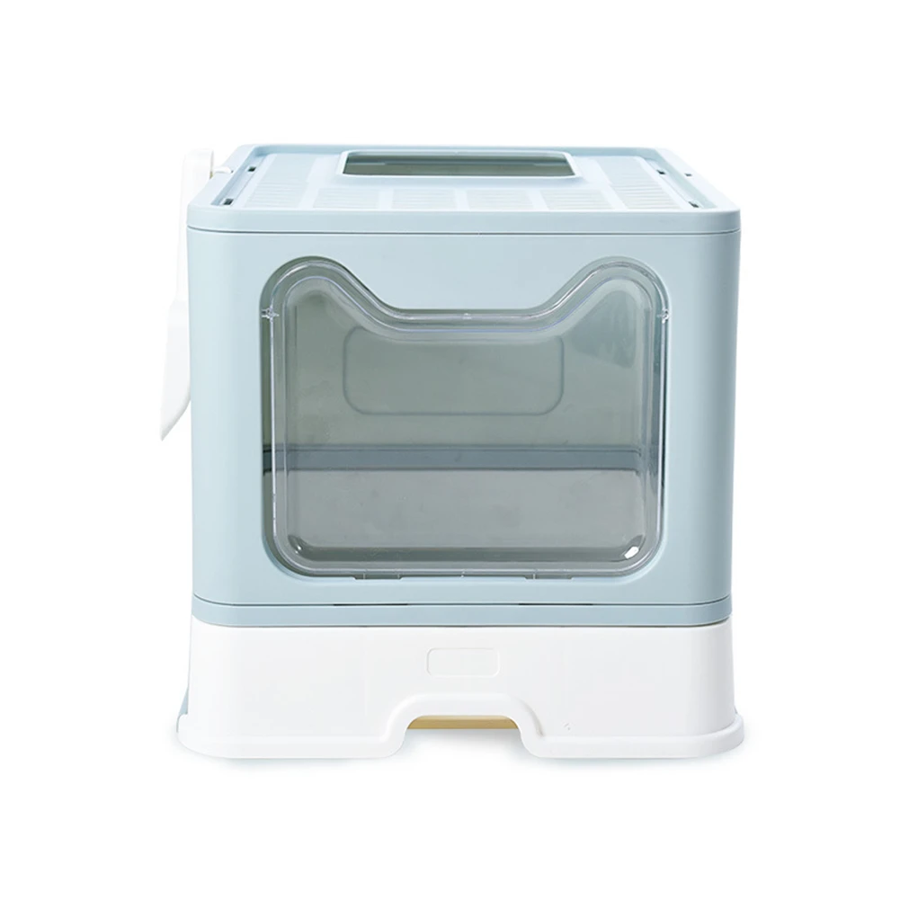 

Foldable Cat Litter Box Fully Closed Anti-splash Pet Bedpan Large Drawer Kitten Sandbox Puppy Training Cleaning Toilet Basin