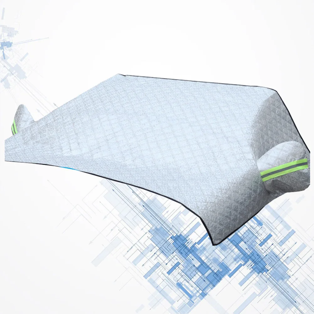 

Car Double Aluminium Film Windshield Cover Anti-icing Anti-scratch Outdoor Protection Cover Half Car Cover Cloth for Outdoor Fou
