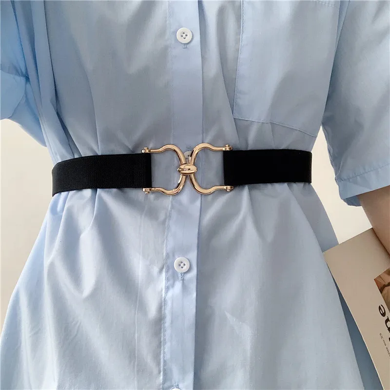 Phong Cách Hàn Quốc Da Báo Thun Áo Sơ Mi Thắt Lưng Nữ Của Tất Cả-Phù Hợp Thời Trang Kết Hợp Áo Khoác Áo Liền Quần Áo Len Gen Nịt Bụng Lưng Cói