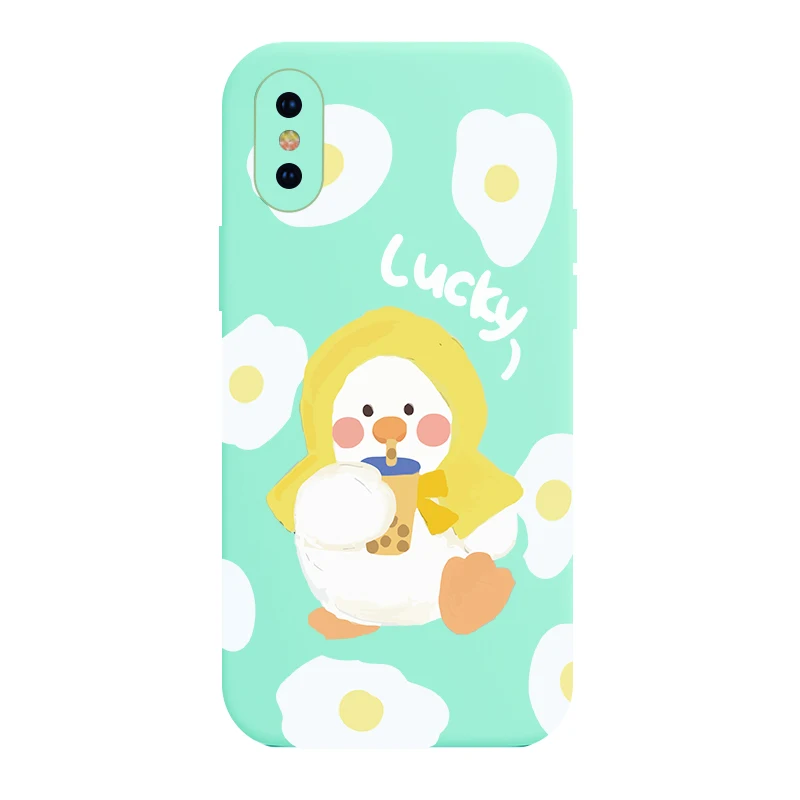 

Ice cream Cute Duckling Bear Pattern Phone case for Apple 7 6S 11 Pro MAX XS SE 2020 XR 8 PLUS HUAWEI P20 P30 phone back cover