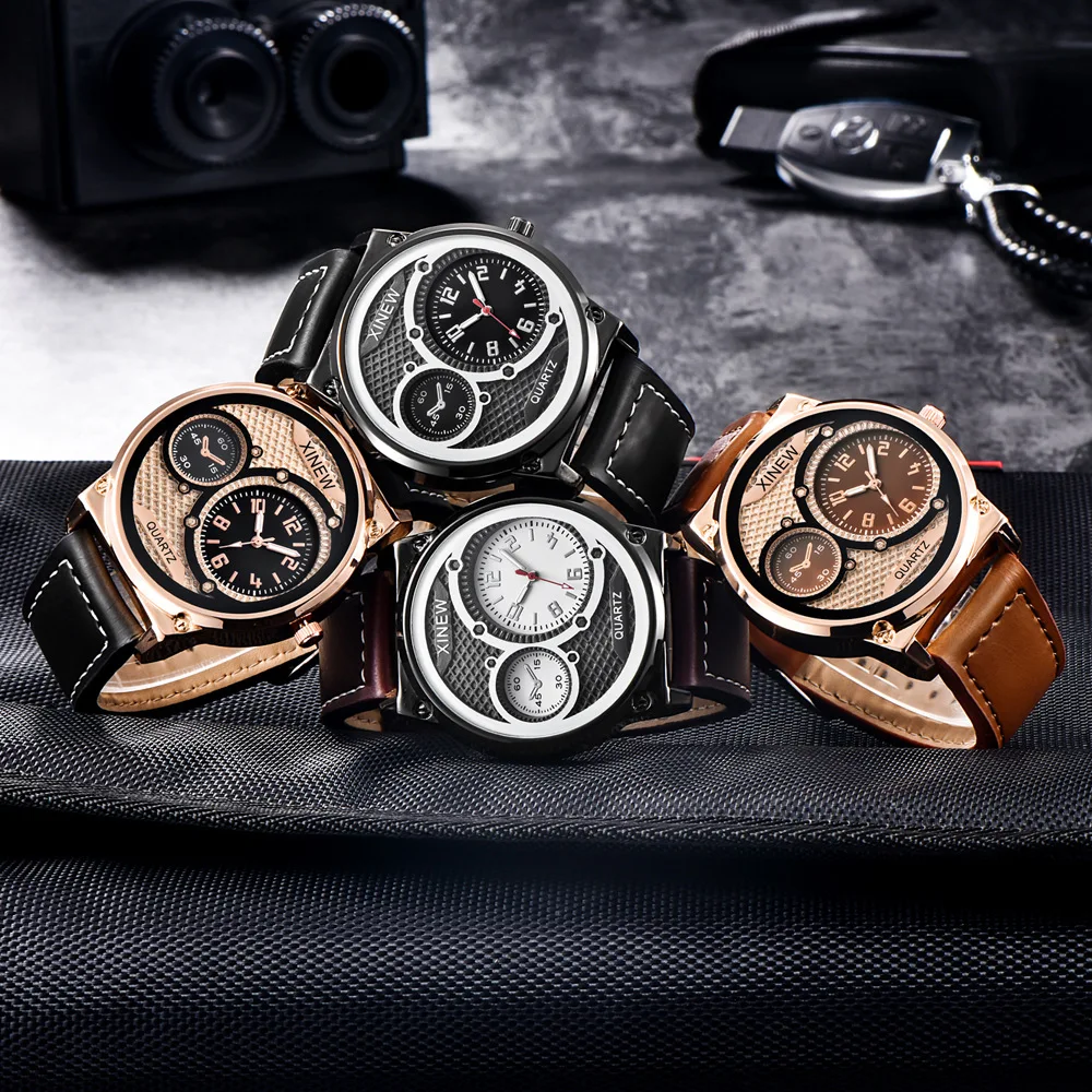 

2021 Daily Style Watch Fashion Men's Quartz Watches Leather Casual Sports Waterproof Clock Watchwrist For Man Relogio Masculino