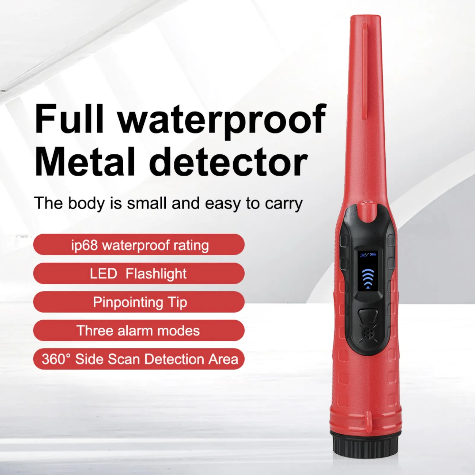 

HS-11 Sensitive Metal Detector Pointer Waterproof LED Indicatorand Held Metal Detector with Bracelet for Coin Gold Detecting