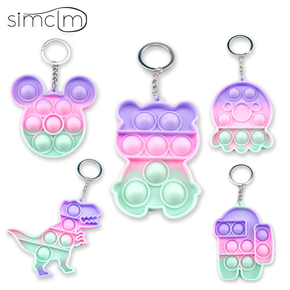 Силиконовый брелок для ключей милая безделушка в виде мультяшного животного