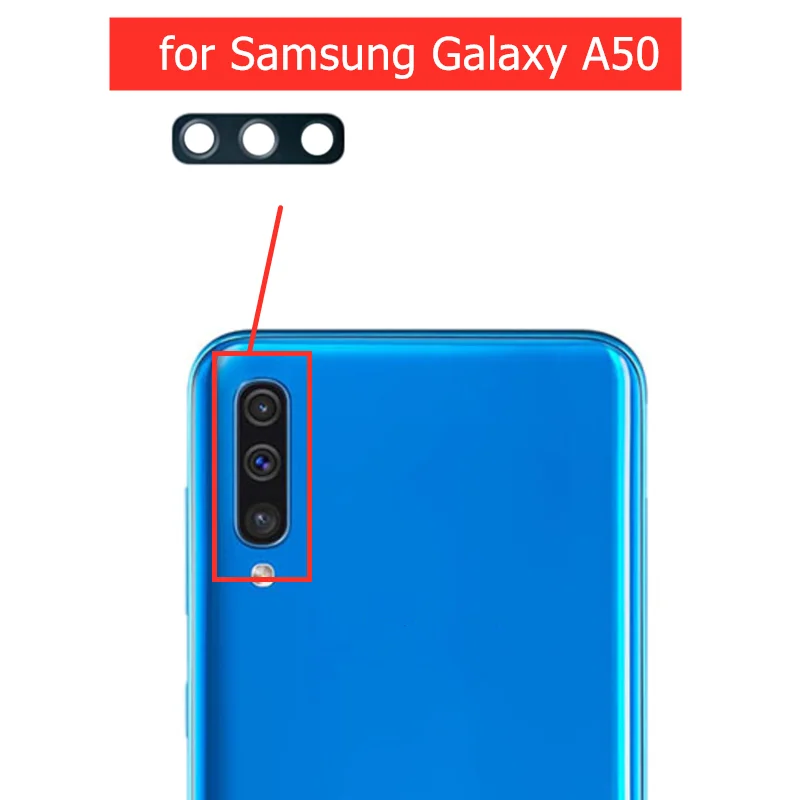 Стеклянный объектив для камеры Samsung Galaxy A50 2 шт. задней с клеем 3 м запасные части