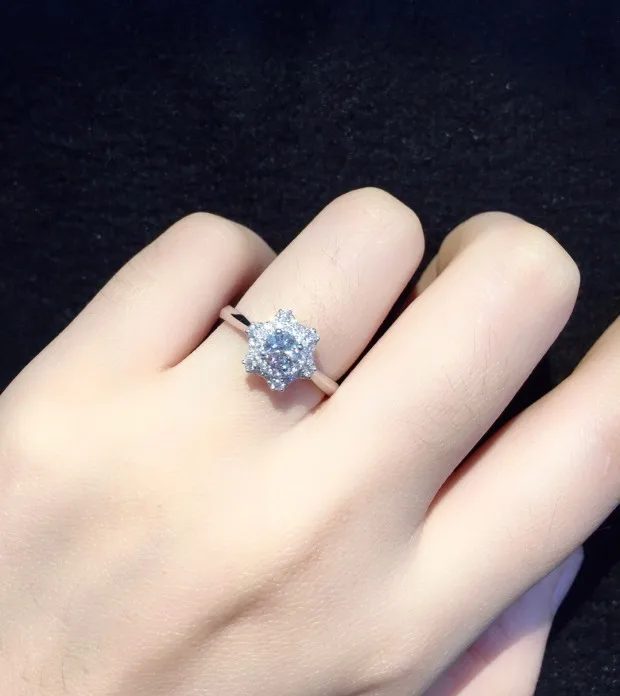 Кольцо из чистого золота 18 К с натуральным бриллиантом 2020 | Украшения и