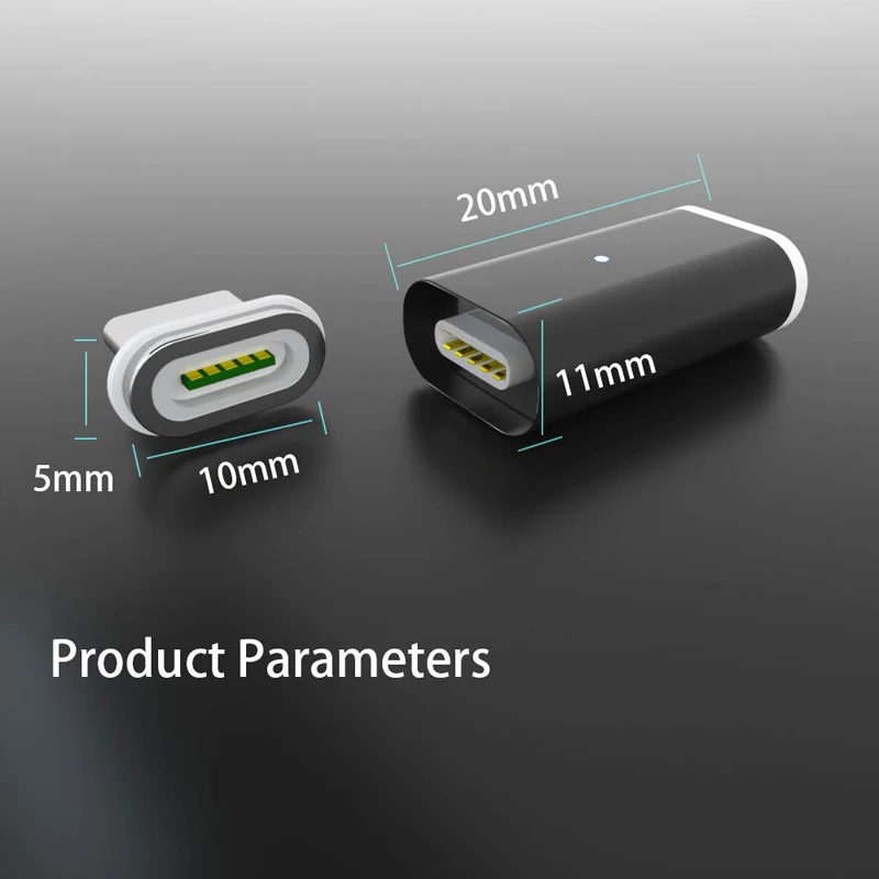 CANDYEIC Micro USB C Magnetic Adapter For Sumsung Huawei USB Cable, Magnetic Charger For iPhone Redmi LG Moto Xiaomi Charging