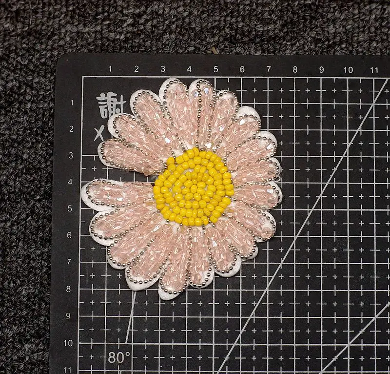 Тканевые 3D наклейки ручной работы с бусинами для сумок аксессуары одежды