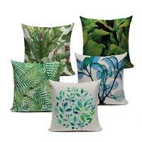 customized plant cushion cover tree green throw pillow cover green decorative pillows flower for sofa car cactus custom pillow