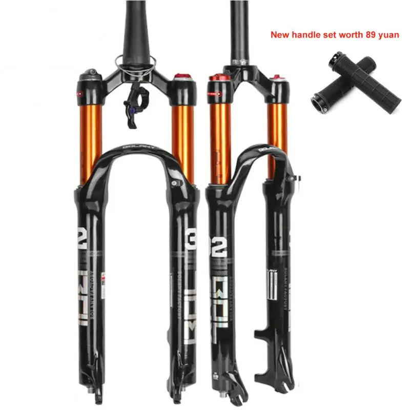 

BOLANY New Bicycle Barrel Axle Front Fork Mountain Bike Damping Tortoise And Hare Adjustable Shock Absorber Front Fork Air Fork
