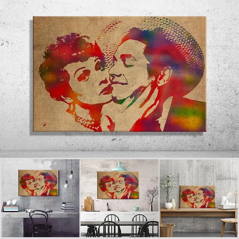 

Портретная картина с акварелью Люси и деси, Декор для дома, настенные художественные плакаты и принты