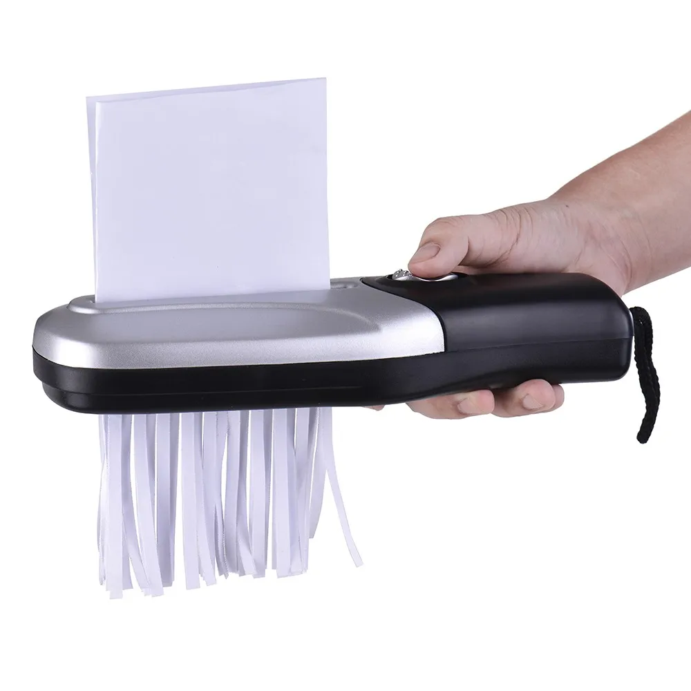Portable Handheld Paper Shredder Cutter A6 Folded A4 Strip Cut USB/Batteries Operated Cutting Machine Tool for Office School |