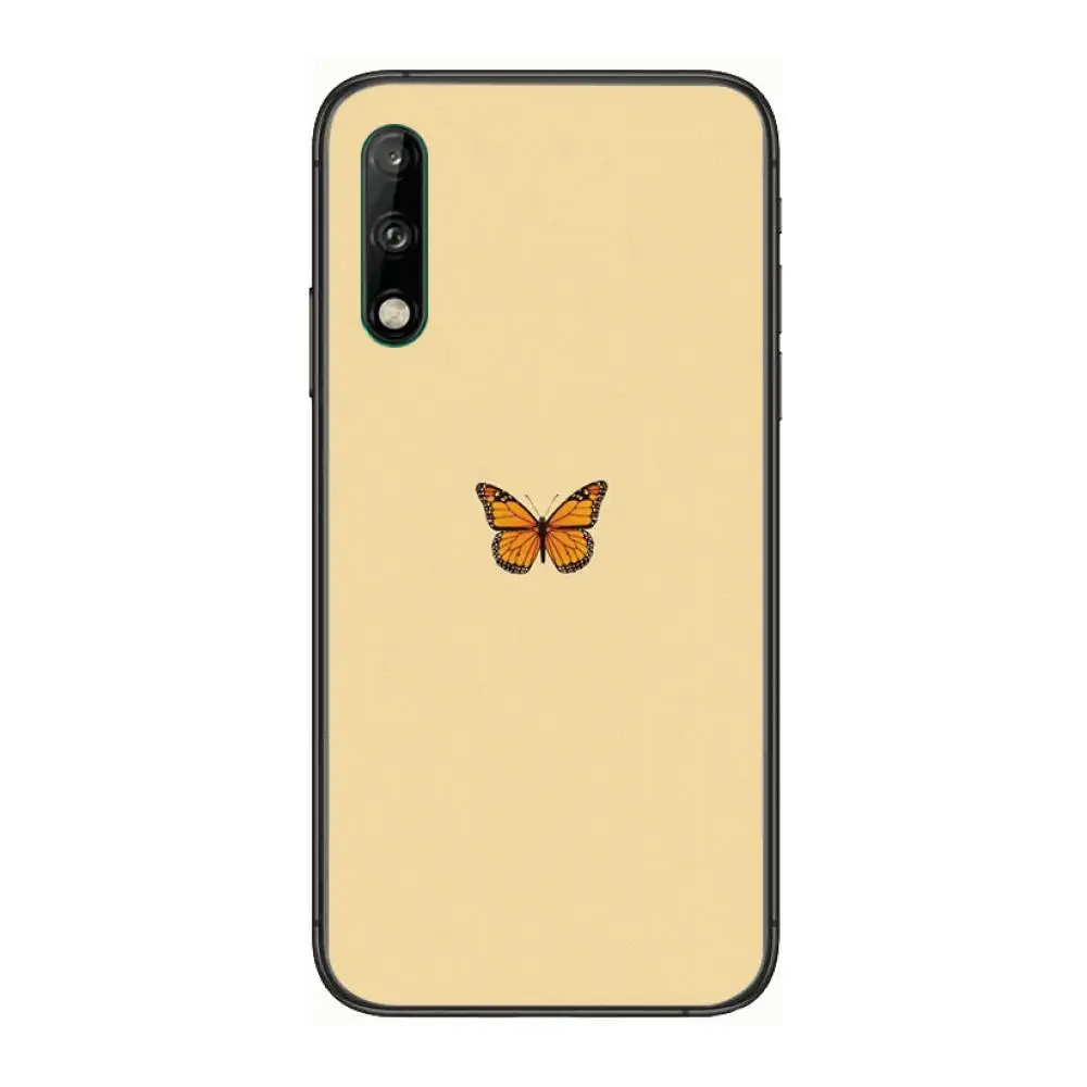 

butterfly style phone case Clear Phone Case For Huawei Y 5 6 7 8 9 A P S Pro 2020 2019 Black Etui Coque Hoesjes Comic Fashion