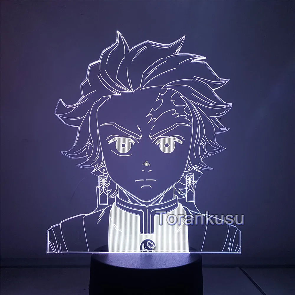 Аниме Демон Истребительница Kimetsu без Yaiba фигурки 3D Цвет изменение светильник