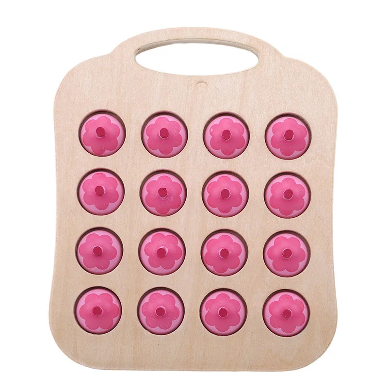 

New Arrival Baby Educational Toys Flower Memory Chess Wooden Toys For Kids Family Game Children Educational Learning Toys