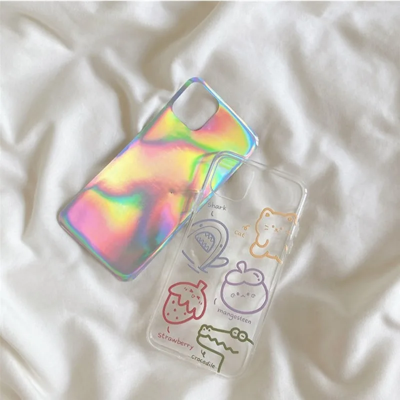 INS Laser Mobile Phone Coque for Xiaomi 8 9 10 Pro Redmi Note7/8pro Soft Case Transparent Clear Shockproof Cover | Мобильные