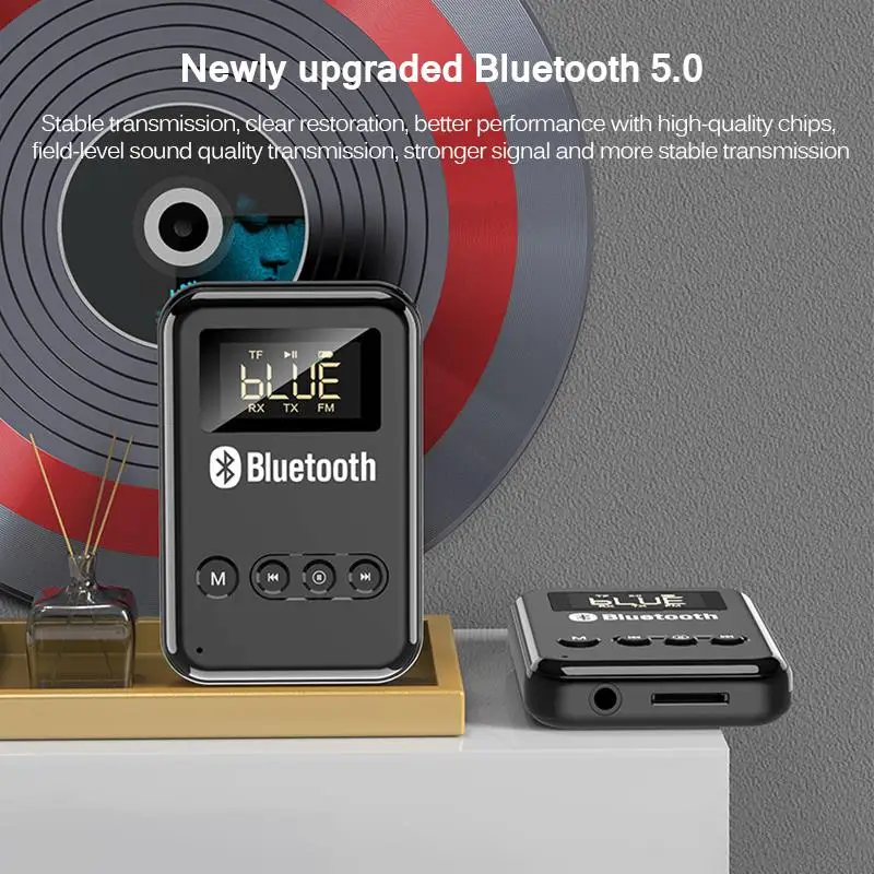 

Bluetooth 5.0 Receiver Transmitter Stereo Music Car FM Transmitter Headphones Speakers Adapter Supporting TF Card