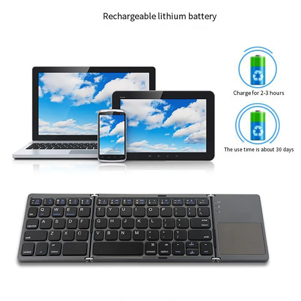 bluetooth клавиатура b033 портативная с