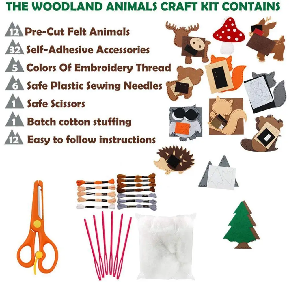 

Children's Small Animal Educational Handmade Toys, Felt Cloth Sewing Creative Toys, Diy Homemade Toy Set