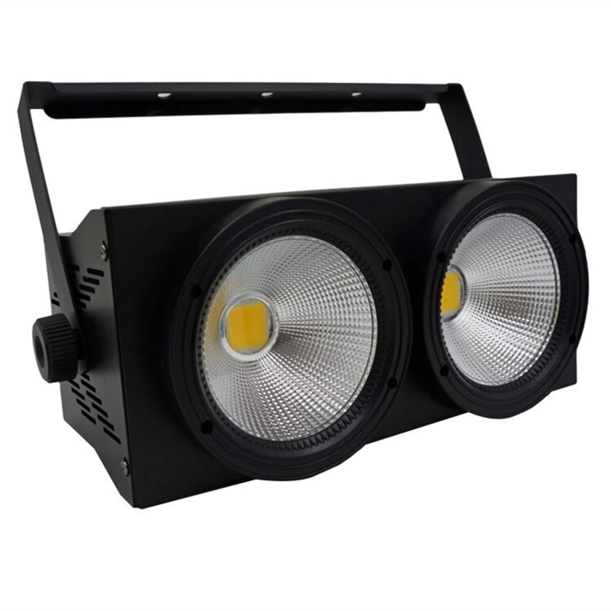 Светодиодный 2 глаза 2x100 Вт COB DMX сценический эффект DJ 200 тенты светильник Холодный