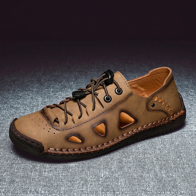 

Sandals For Men Roman Sandals Men Leather Sport Outdoor Sandalias Summer Transpirables Slide Beach Sandel For Shoes