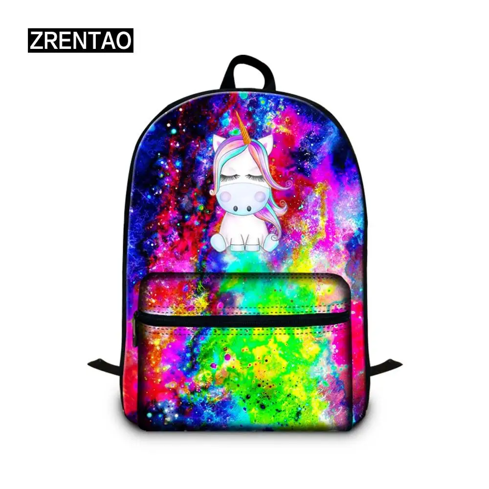 

School Supplies High Quality Schoolbag Backpacks Shoulder Satchel Galaxy Unicorn Print Children Teen Boys Girls Bookbags Mochila
