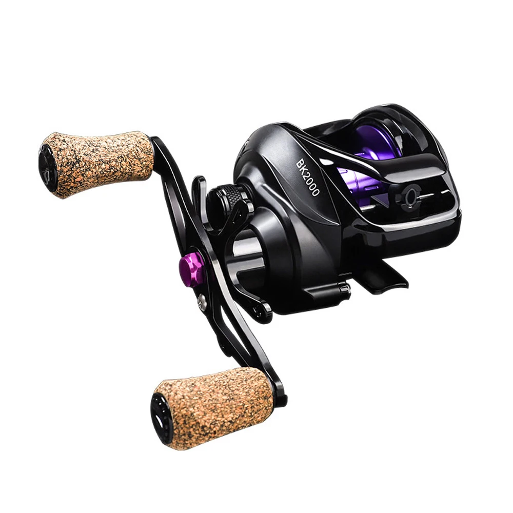 

LINNHUE Baitcasting Reel BK2000 Fishing Reel 7.2:1 High Speed 5.5KG Max Drag Magnetic System Wood Handle SaltWater Reel