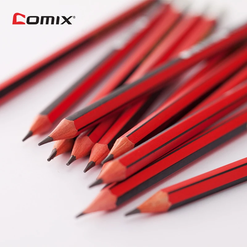 Карандаш Comix 12 шт./лот графит HB из липы шестиугольной формы набор для набросков