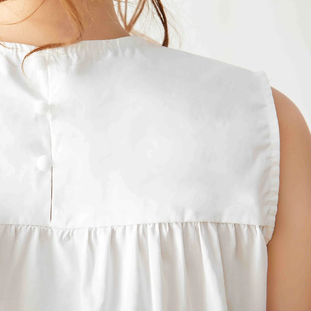 Блузка женская Повседневная свободного покроя без рукавов плиссированный топ в