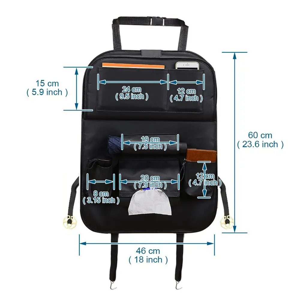値段 2 個カーシートバックバッグ車後部座席オーガナイザー折りたたみテーブルトレイトラベル収納袋の椅子収納ポケットボックス車アクセサリー