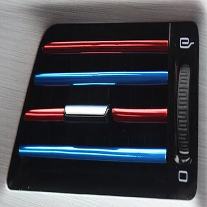 

Car Accessories 10pcs Car Styling Mouldings Air Outlet Trim Strip Auto Air Vent Grilles Rim Trim Cars Decoration Strips Chrome