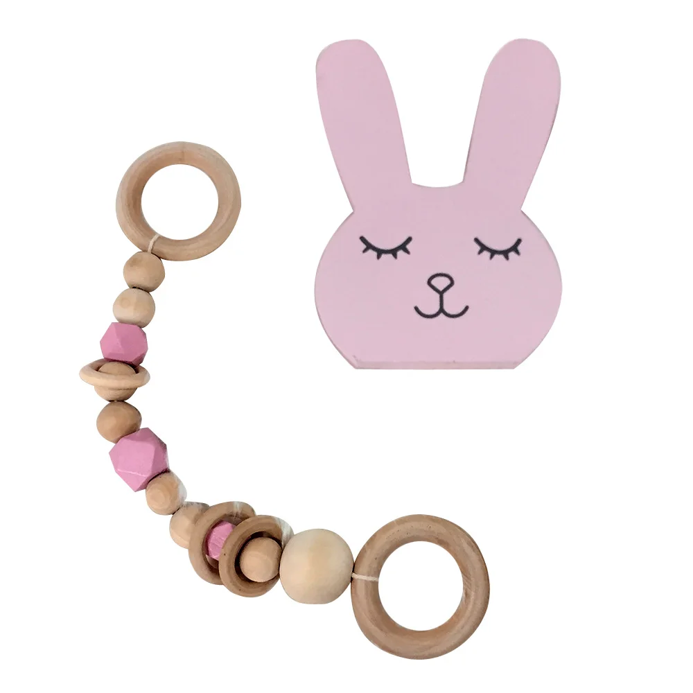 

Hanging Decoration Wooden Beads Children Training Grips Hanging String Room Decor Nursery Baby Tent Ornament Photography Props