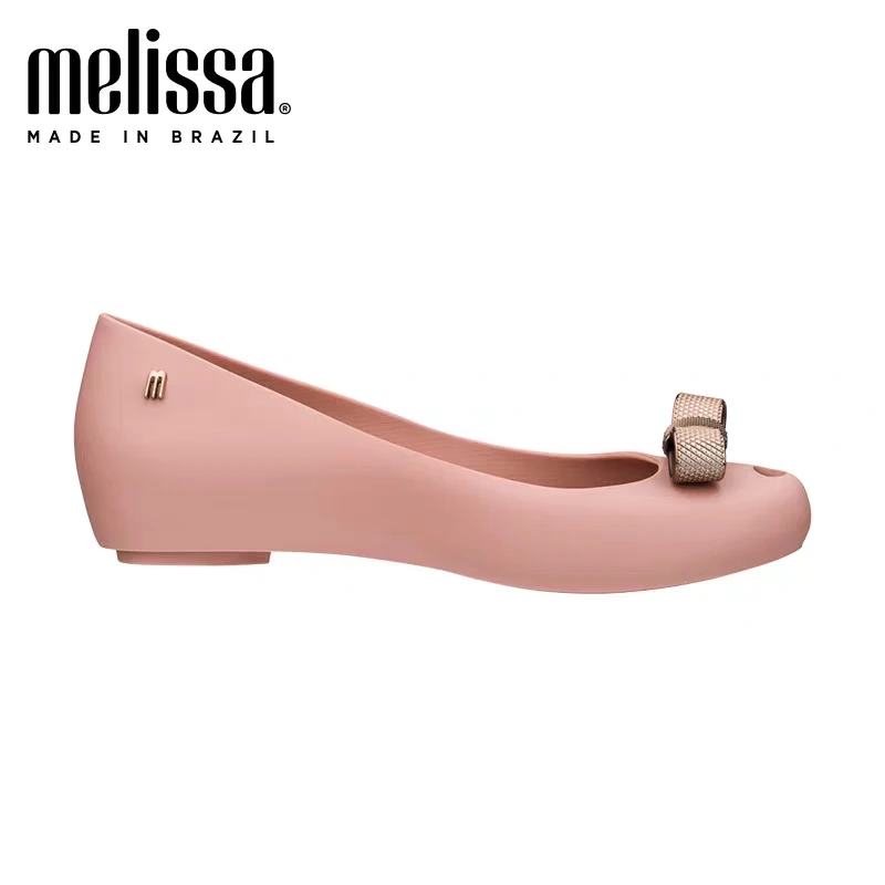 Женская брендовая прозрачная обувь Melissa с бантом Сезон весна лето Милые сандалии